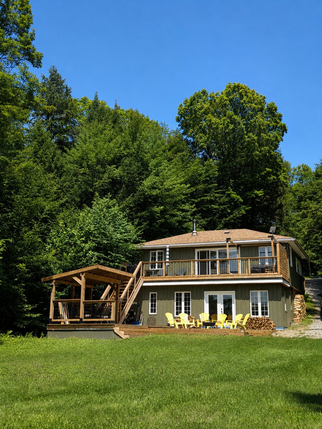 The cottage seen from the lawn
